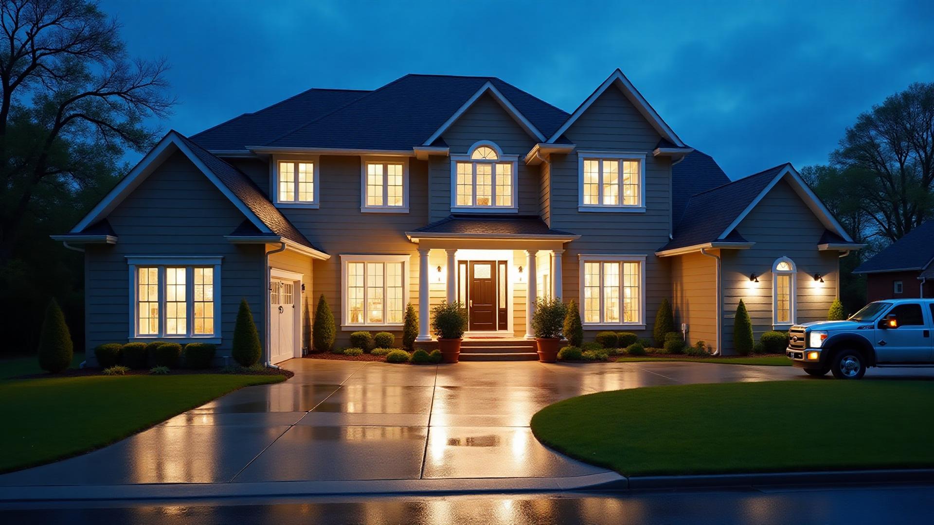 House after soft wash service in Bergen County