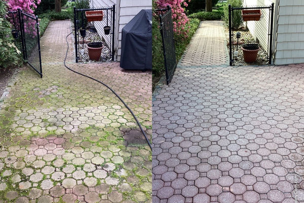 Paver cleaning transformation Bergen County